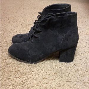 Heeled lace-up booties